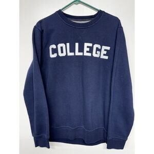 Burton's Menswear London Sweatshirt-Cotton Blend Navy Blue Size Large
